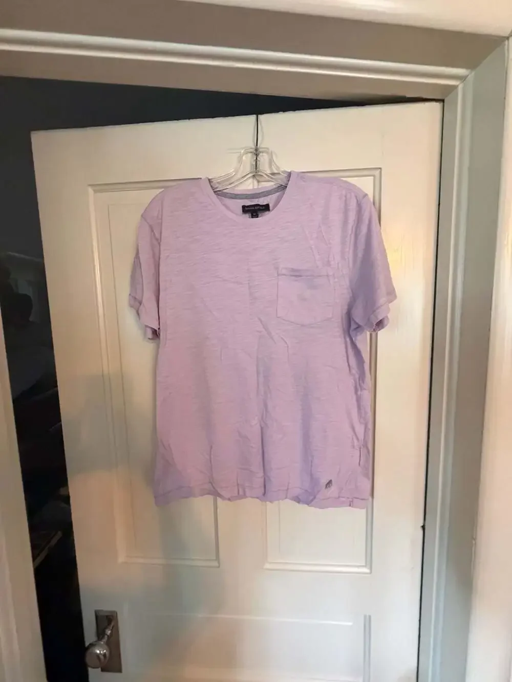 Banana Republic Men's Short Sleeve Slub Crew Neck Pocket T-Shirt, Size M